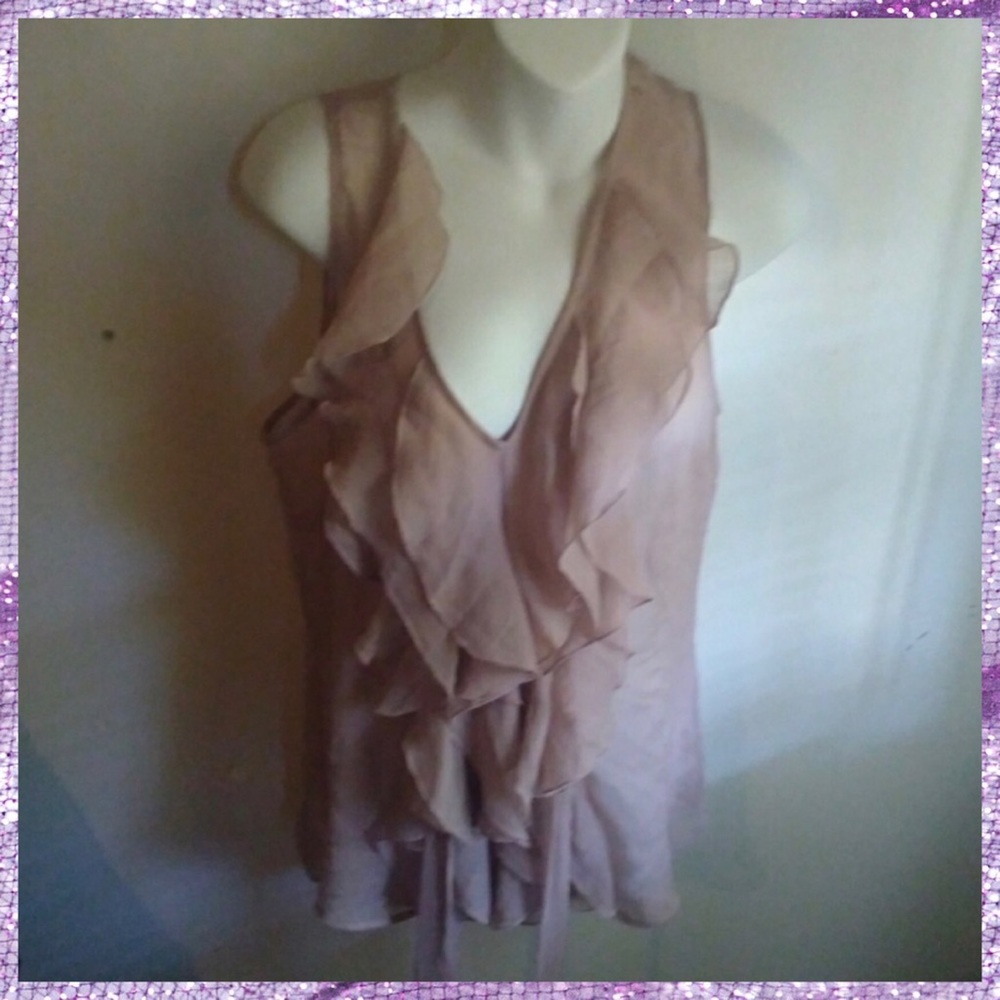 Ruffled NY&CO Sleeveless Blouse